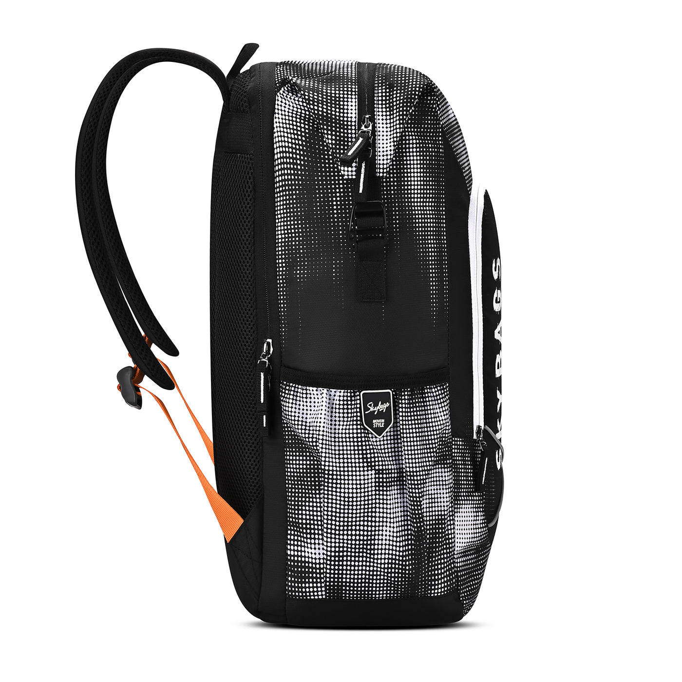 Skybags Yolo Pixel Black , Laptop Backpack, unisex, casual bag, Side bottle pocket, organiser, 2 compartment, 35 litres, Light weight bag, backpack for Men Women, 1 Year International Warranty
