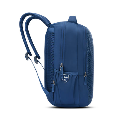 Skybags Grad V2 Blue, Laptop backpack, 30L, Spacious, 2 Compartment, organiser, Rain Cover, Secret pocket, Padded back, Backpack for men women, Premium TPE Fabric, 1 Year International warranty