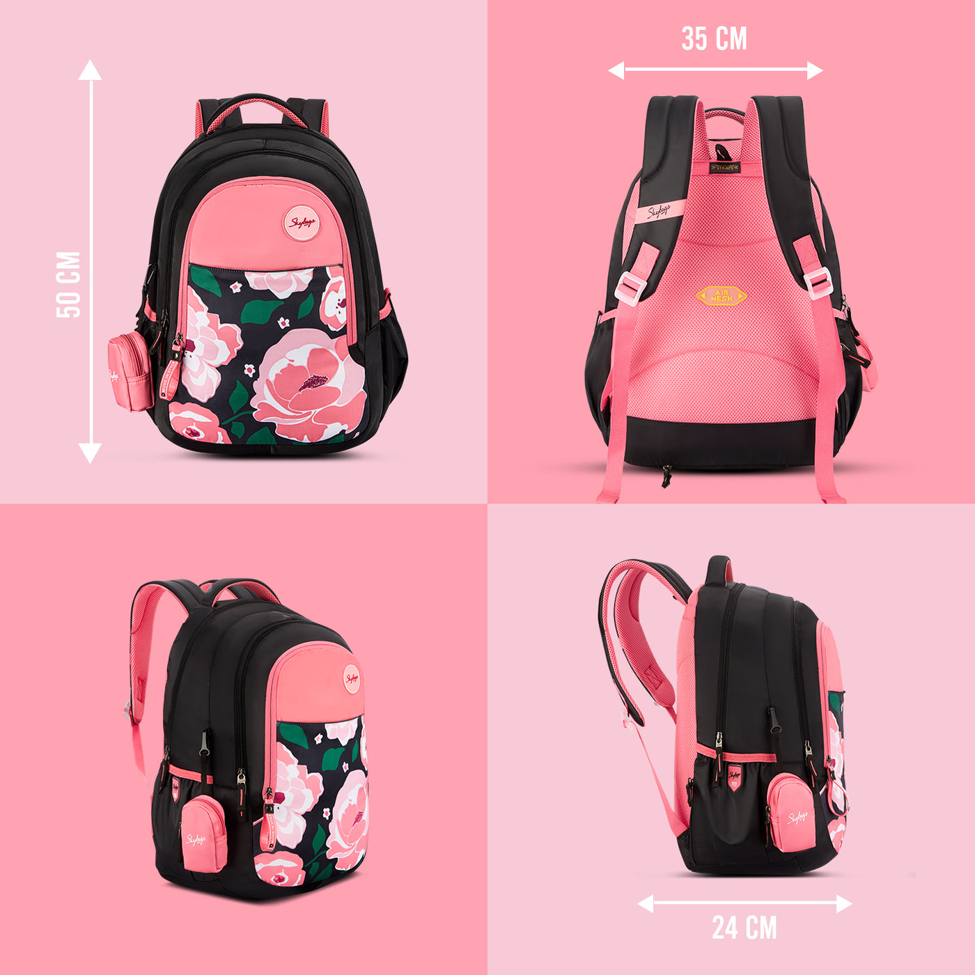 Skybags FLORAL 01 SCHOOL BACKPACK RC