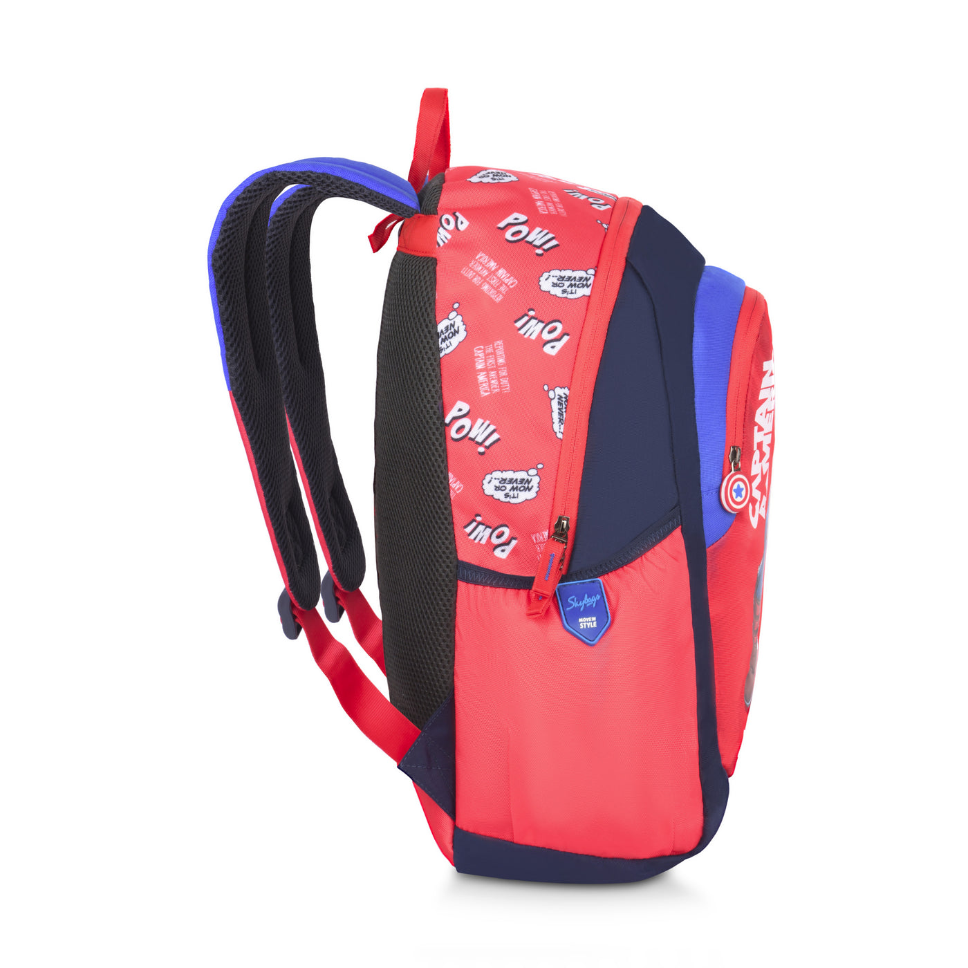 Skybags Captain America Champ "02 School Backpack Red And Blue"