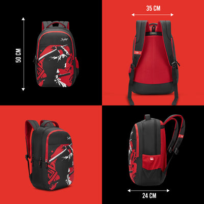 Skybags KYRO 02 SCBP KATANA RED BLACK