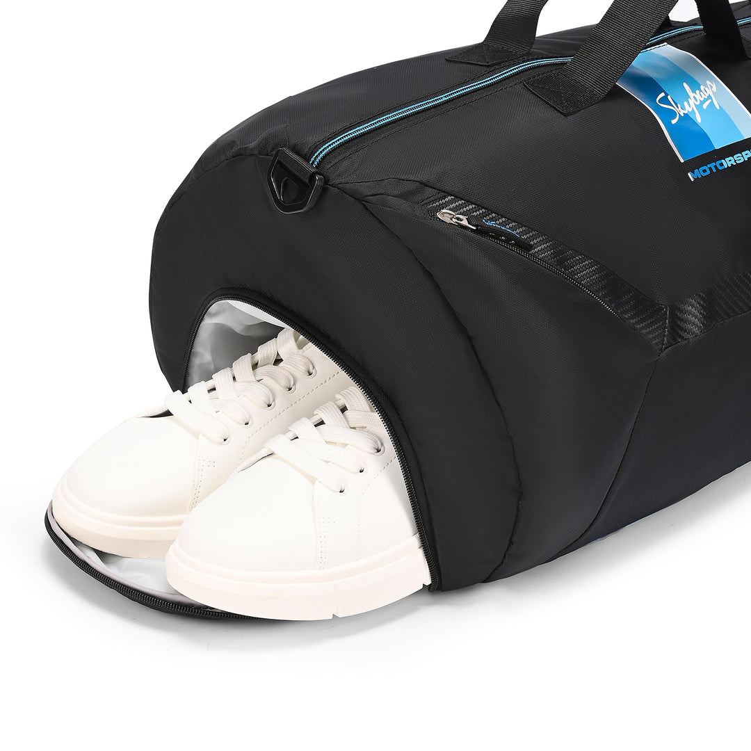 SKYBAGS ENDEAVR GYM DUFFLE BAG BLACK AND BLUE