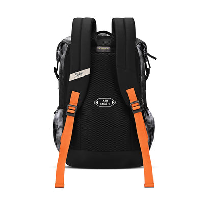 Skybags Yolo Pixel Black , Laptop Backpack, unisex, casual bag, Side bottle pocket, organiser, 2 compartment, 35 litres, Light weight bag, backpack for Men Women, 1 Year International Warranty
