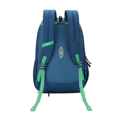 Skybags Grad V2 Green, Laptop backpack, 30L, Spacious, 2 Compartment, organiser, Rain Cover, Secret pocket, Padded back, Backpack for men women, Premium TPE Fabric, 1 Year International warranty