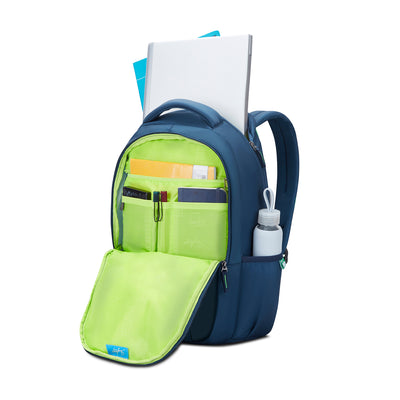Skybags Grad V2 Green, Laptop backpack, 30L, Spacious, 2 Compartment, organiser, Rain Cover, Secret pocket, Padded back, Backpack for men women, Premium TPE Fabric, 1 Year International warranty