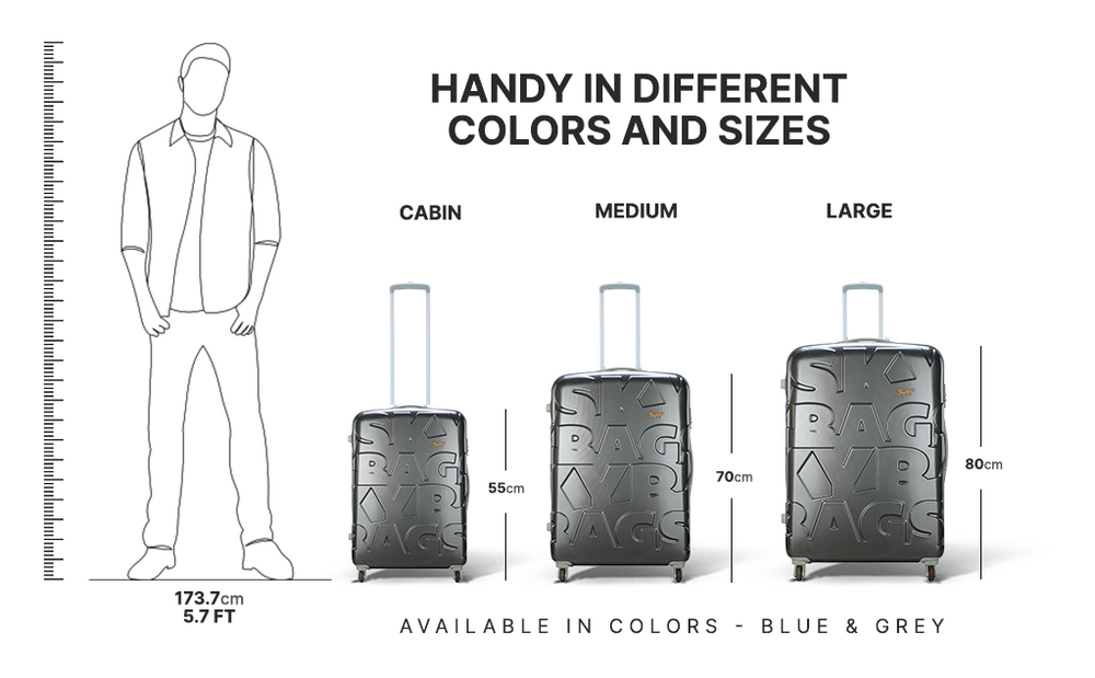 Skybags on sale suitcase sizes