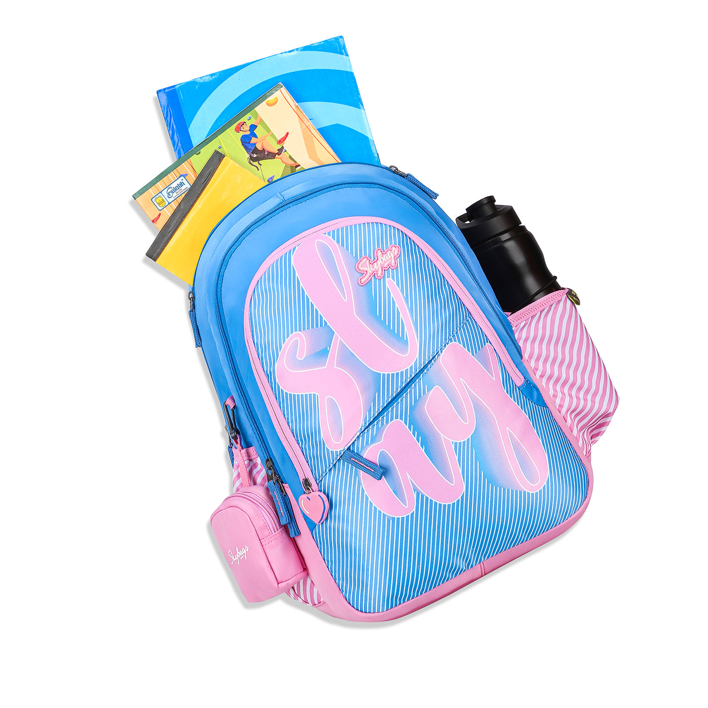 PEARL 05 SCHOOL BACKPACK BLUE PINK