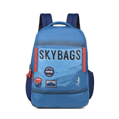 Skybags Stream Blue School Backpack With 3 Compartment