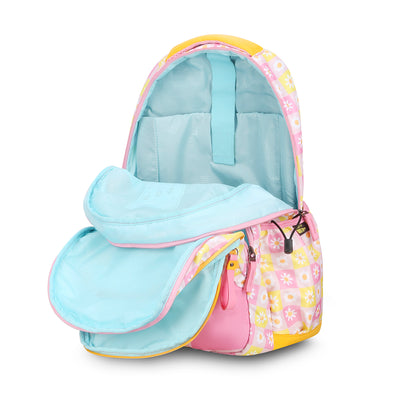 PEARL 01 SCHOOL BACKPACK PINK YELLOW