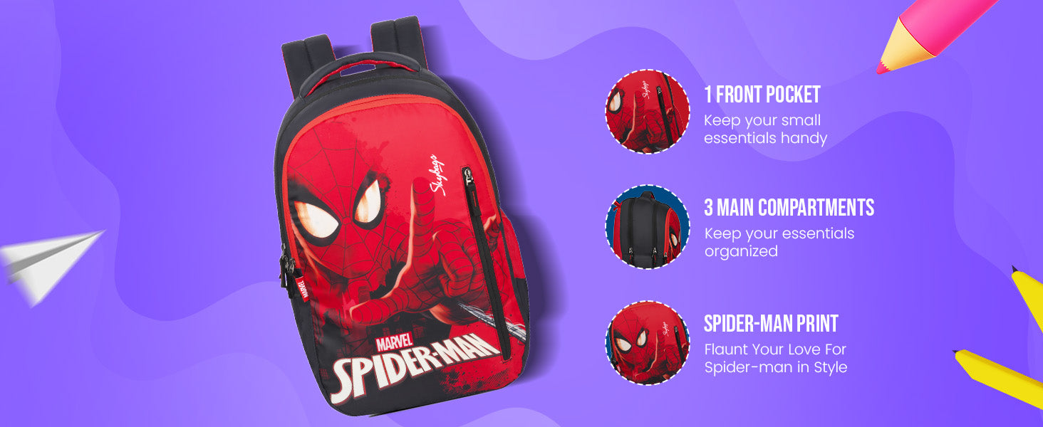 Spider hot sale man skybags