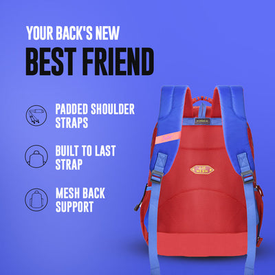 Skybags Squad Plus 08  School Backpack Red