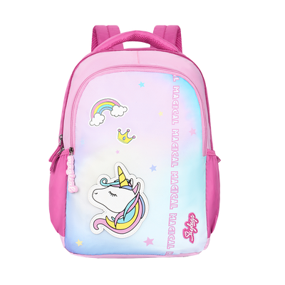 Skybags bubbles Unicorn Pink Backpack With Water Bottle Pocket