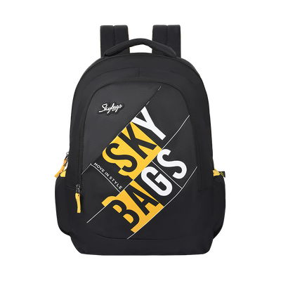 Skybags Kwid Black Backpack With Padded Shoulder Strap 