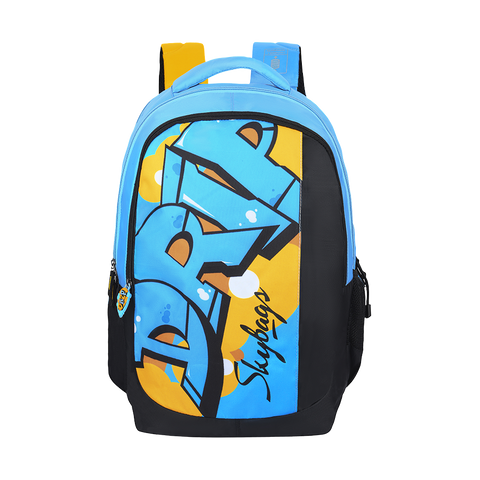 Skybags Squad Pro 04 School Backpack Sky Blue Sky Blue