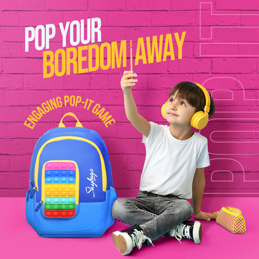 Skybags Pop It 02 School Backpack Blue