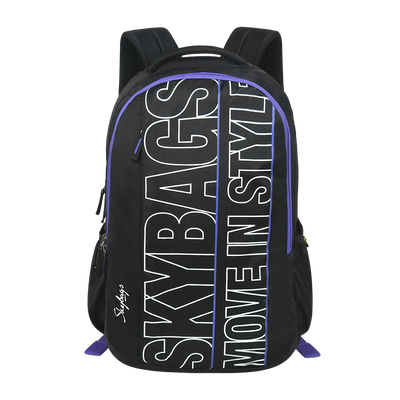 Skybags Grab Plus Black Unisex Backpack With Organizer