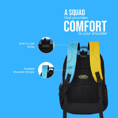 Skybags Squad Pro 04 "School Backpack Sky Blue"