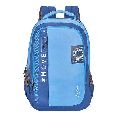 Skybags Beatle NXT 35L Blue Backpack With Fabric Bottle Holder