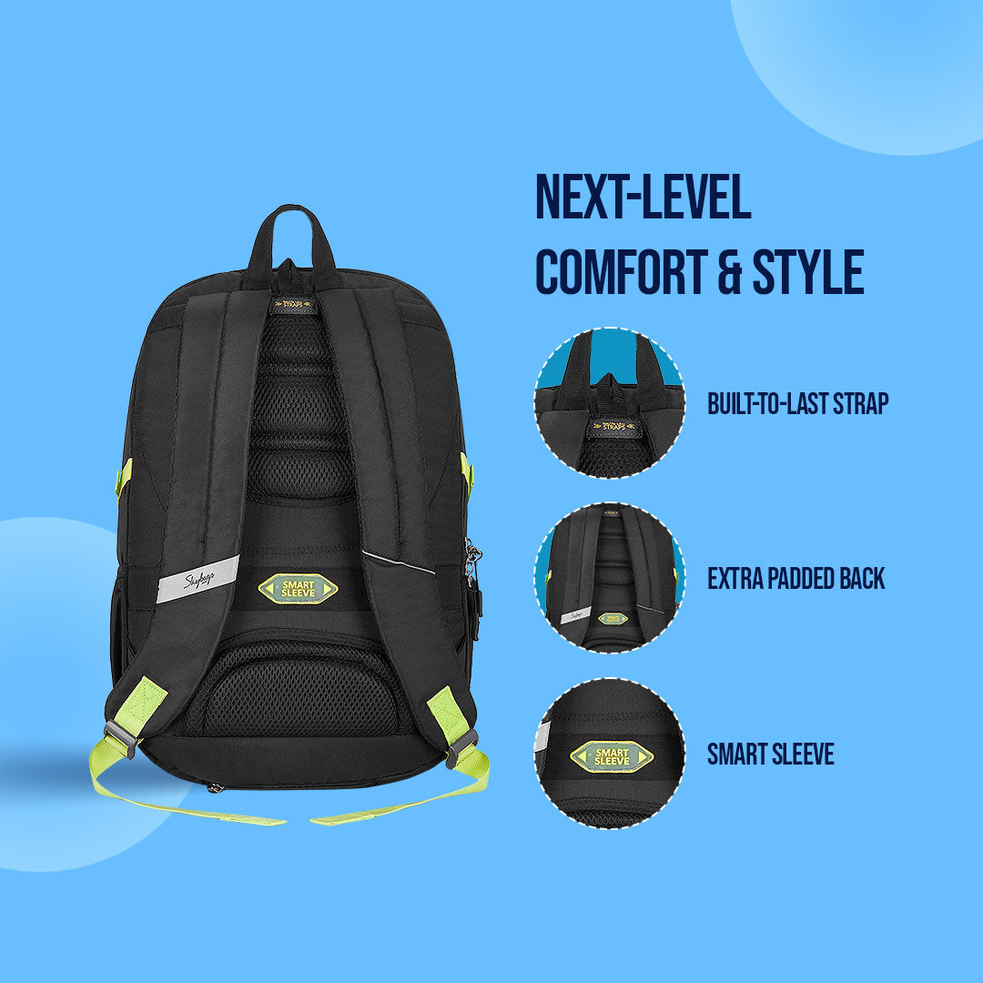 Skybags Chaser 02 Laptop Backpack (H) Black