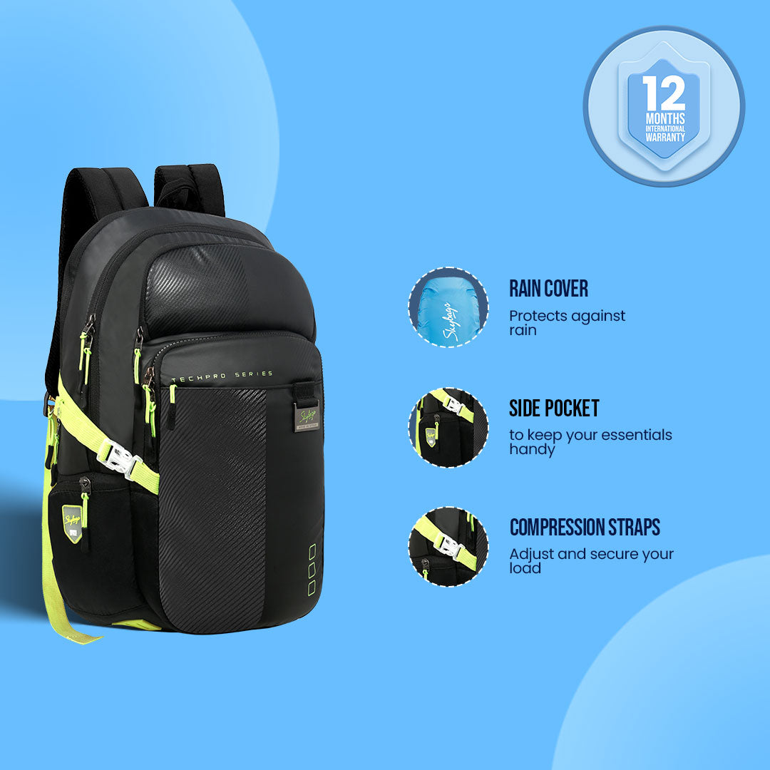 Skybags Chaser 02 "Laptop Backpack (H) Black"