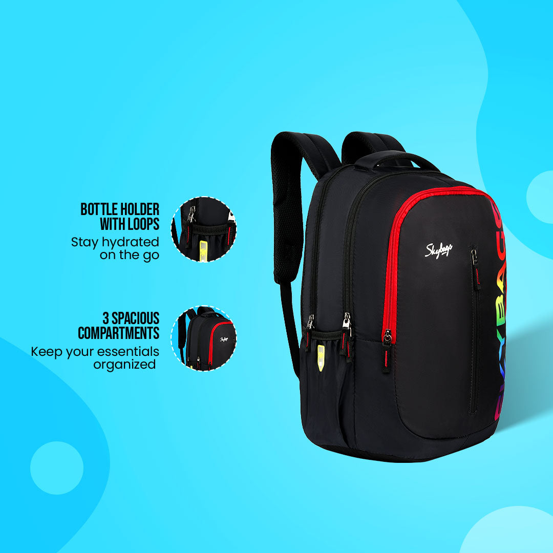 New Neon 23-08 School BP (H) Black – Skybags