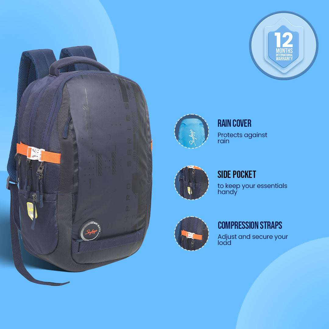 Skybags laptop backpack with rain cover sale