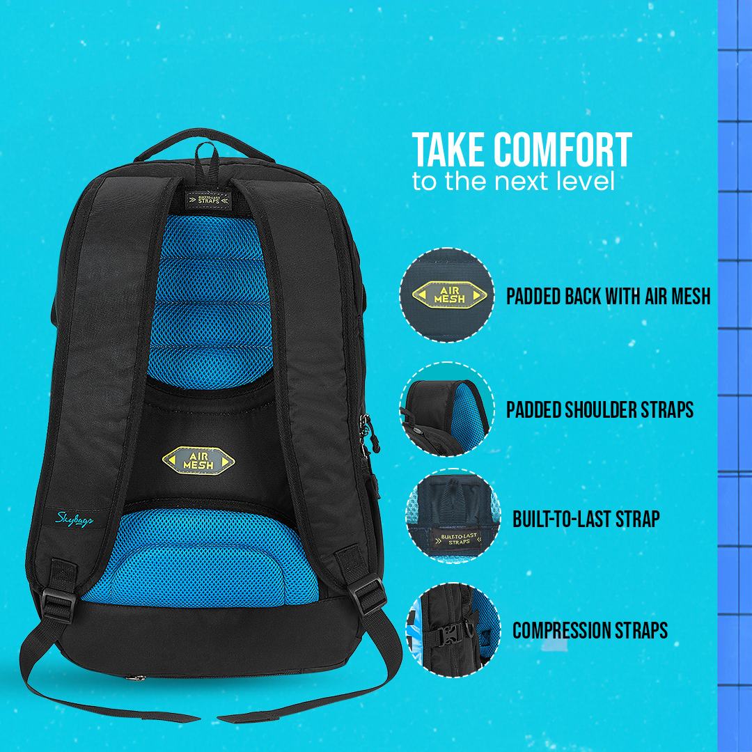Skybags Strider Sky Bag Black Colour Skybags: Stylish Backpacks