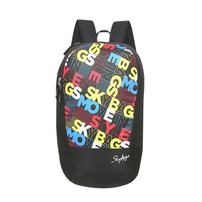 Skybags Flik Black Backpack With  Webbing Grab Handle 
