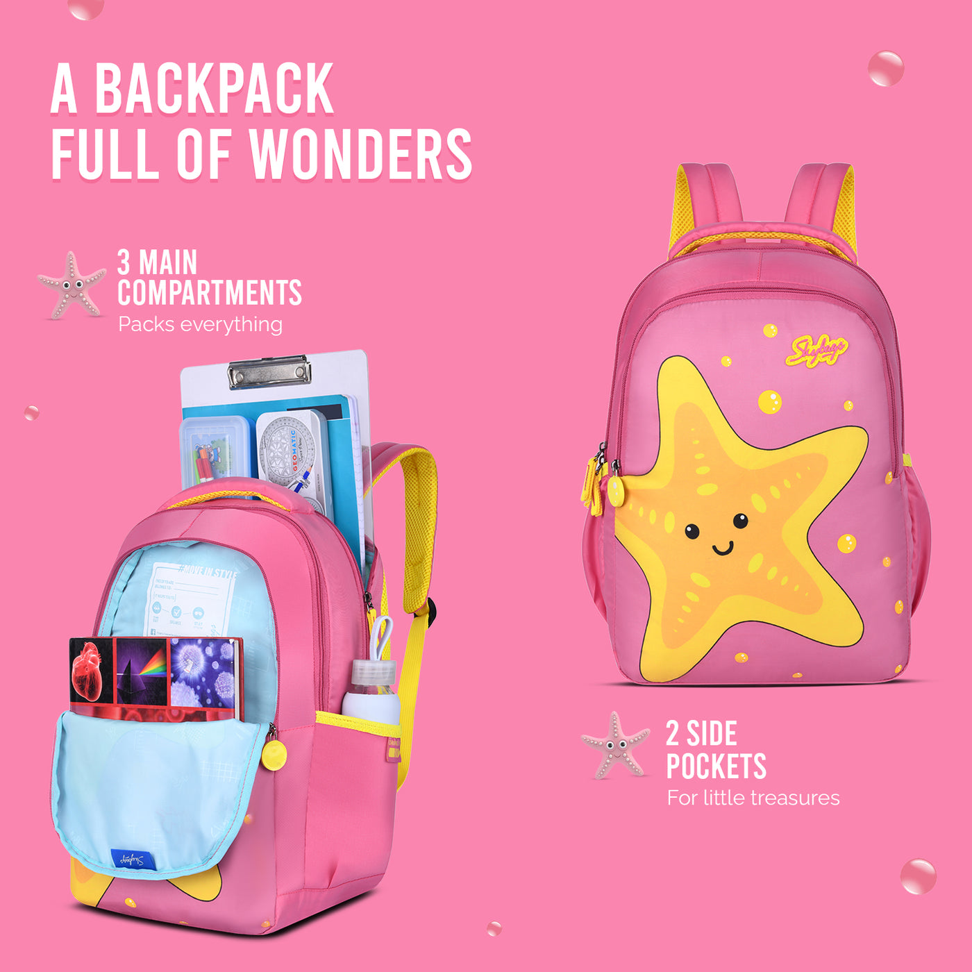 Skybags BUDDY 01 SCBP STARFISH PINK