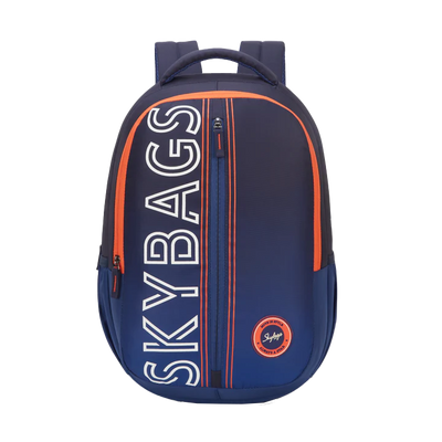 Skybags Grad Blue Backpack With 2 Side Fabric Bottle Pocket