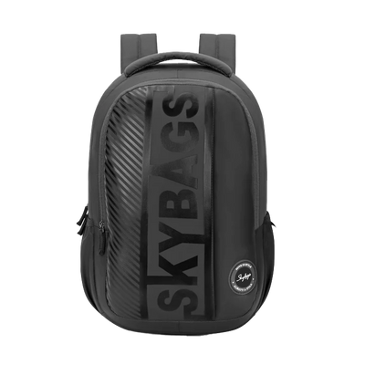 Skybags Grad Black Adjustable Zipper Backpack