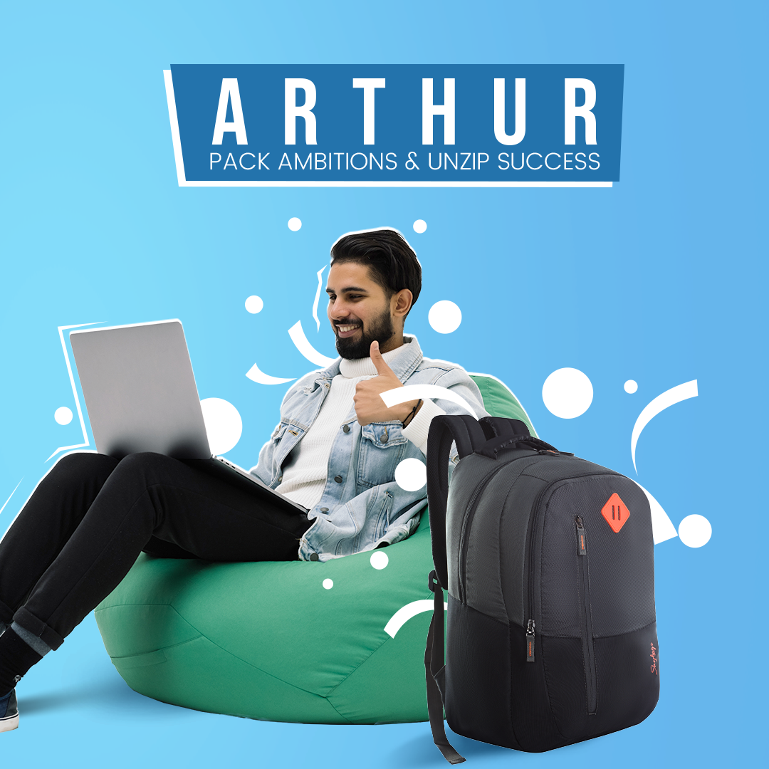 Skybags Arthur (New) "Laptop Backpack (H) Grey"