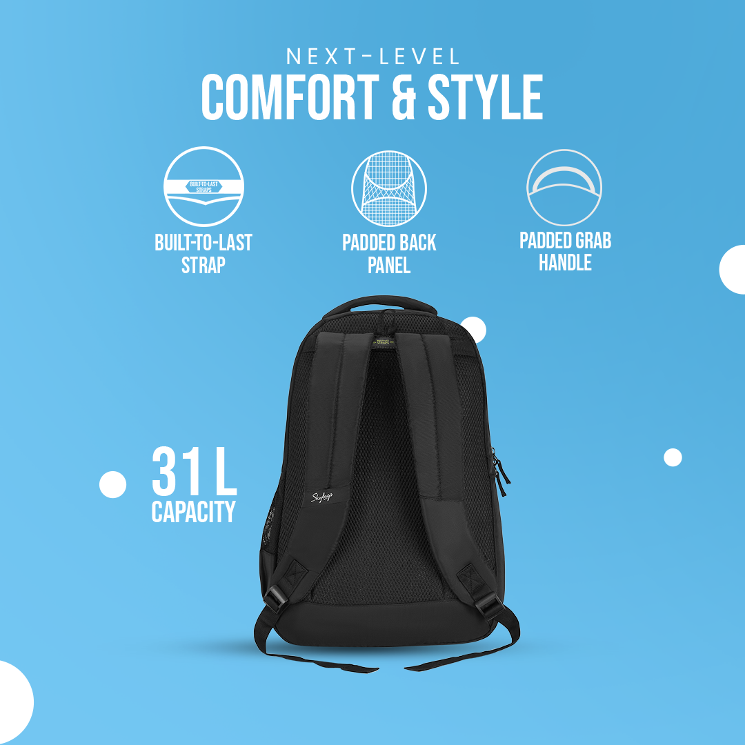 arthur laptop backpack blue Skybags New Arthur Laptop Backpack (H) Black
