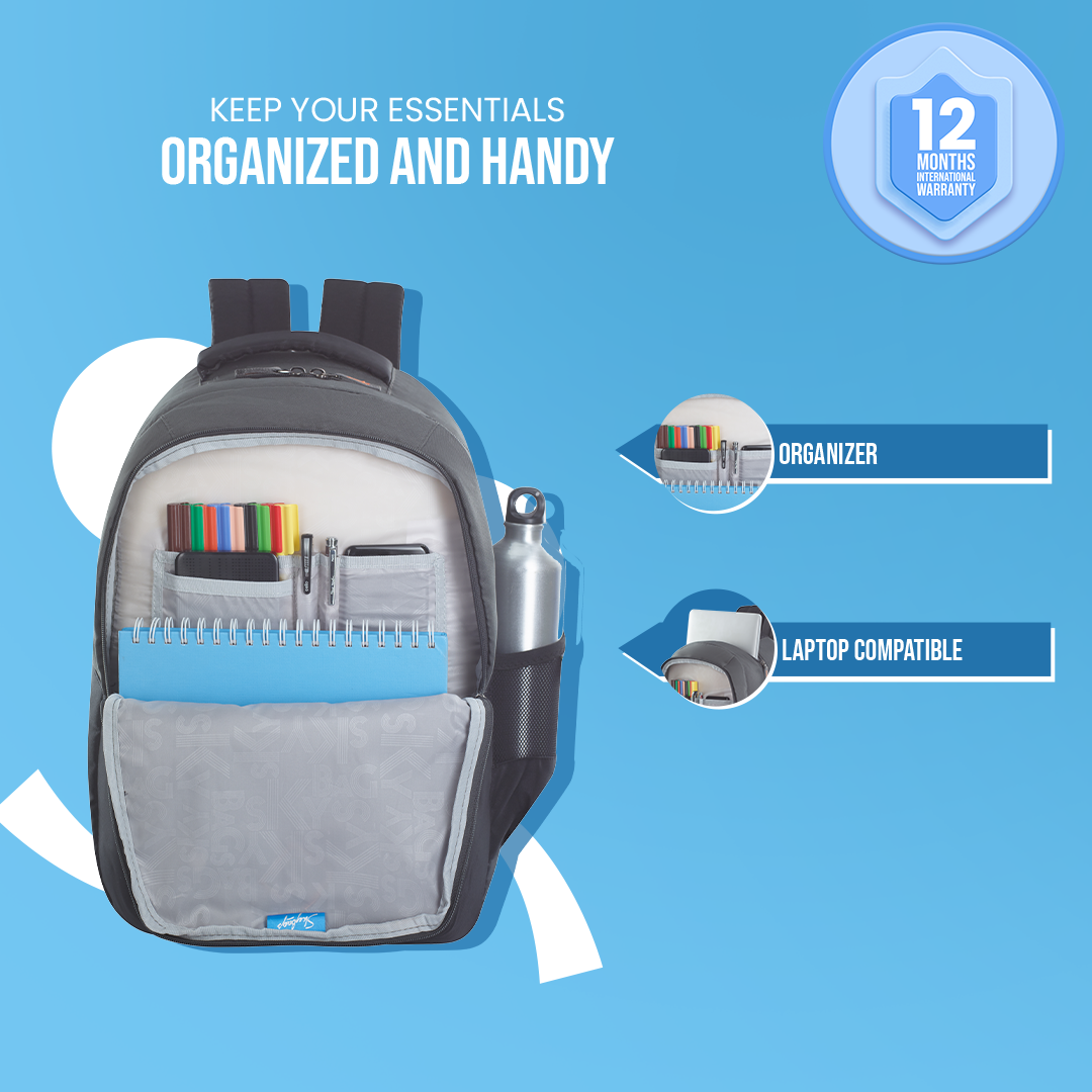 Skybags Arthur New Laptop Backpack H Grey