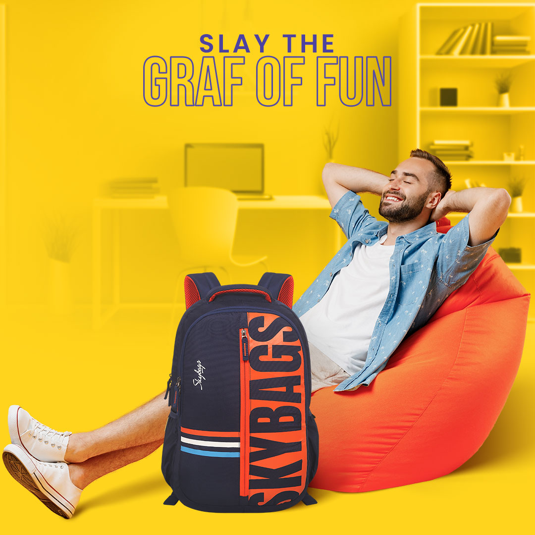 Skybags Graf 27L Backpack Blue