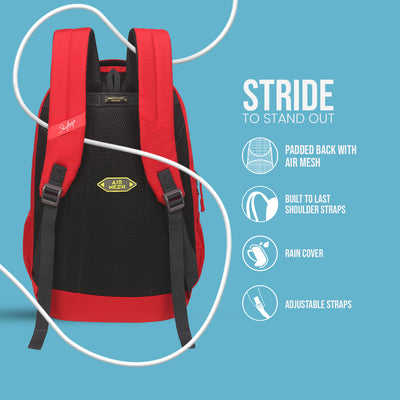 Skybags Strider Pro 04 "Laptop Backpack (H) Red"