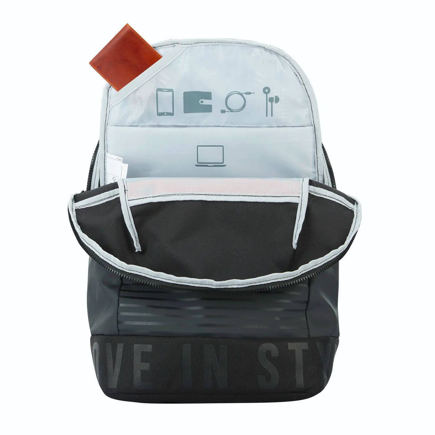 SKYBAGS BOHO "01 BACKPACK WITH RAIN COVER" BLACK