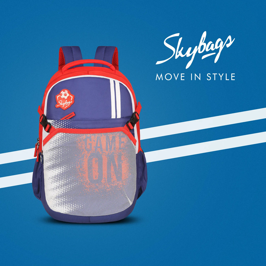 Skybags Chase 01 School Backpack Navy