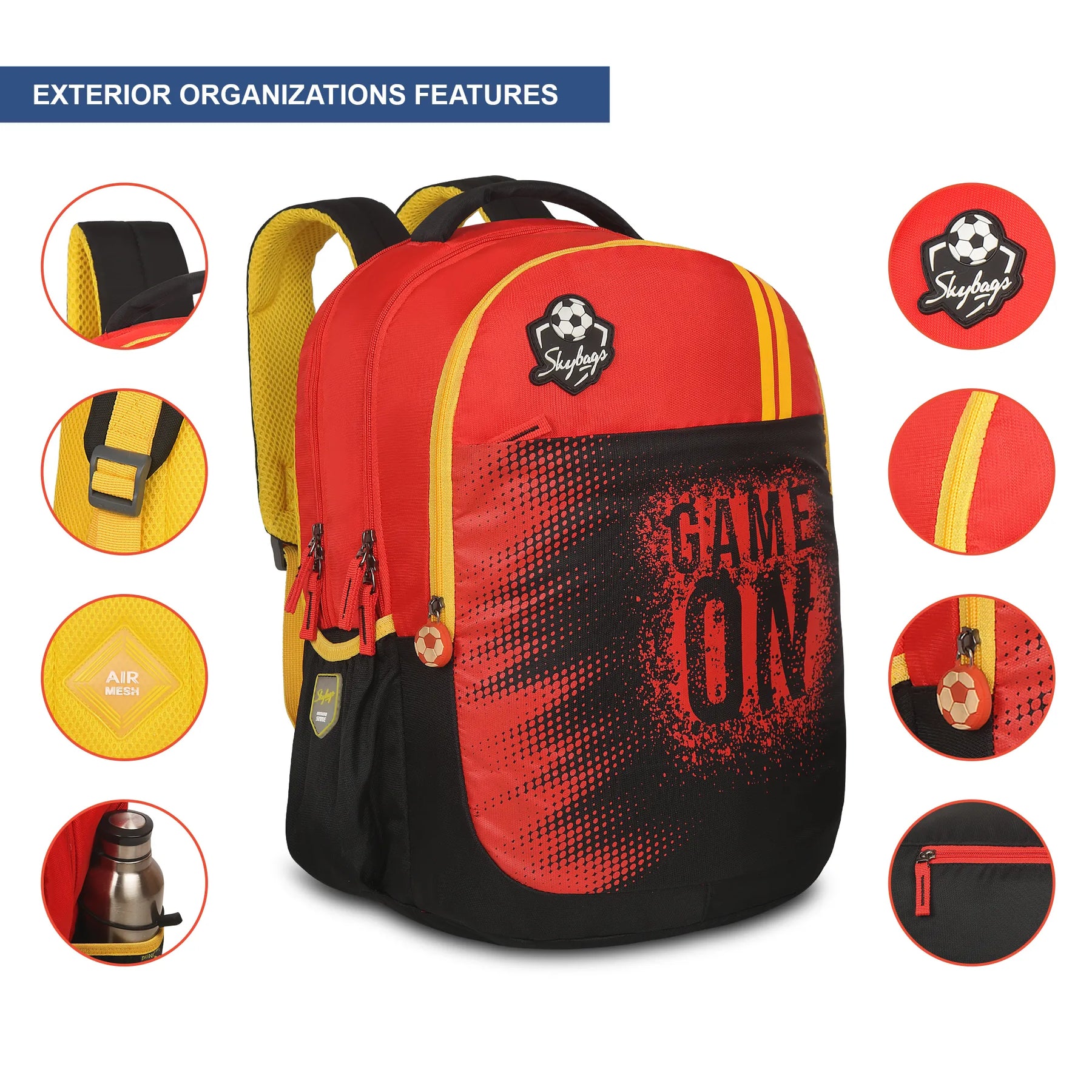 Red colour skybags sales