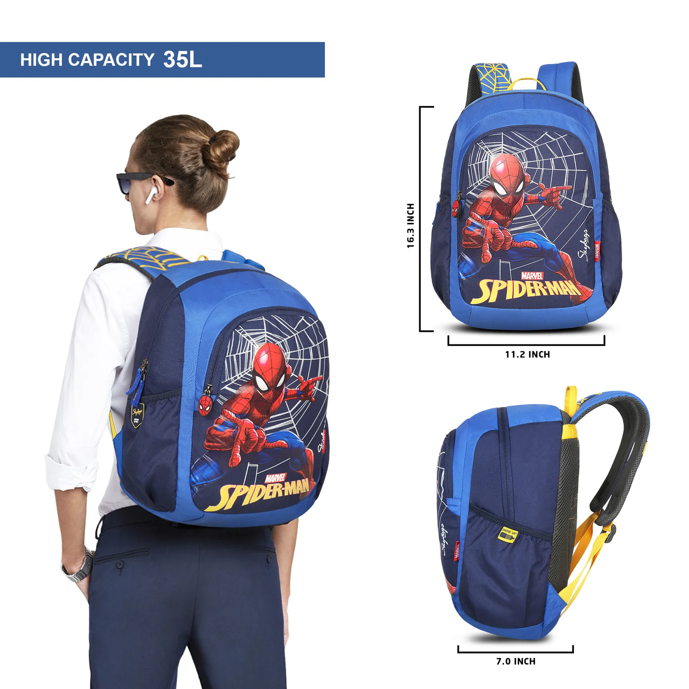 Skybags Marvel Champ  01 Backpack Blue