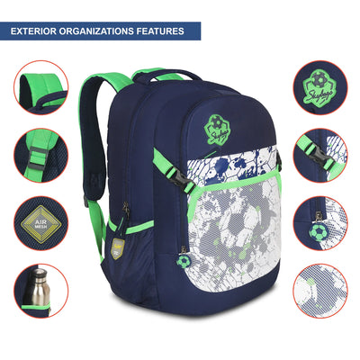 Skybags Strike "01 School Backpack Green"